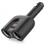 Mbeat Gorilla Power USB-C & Quick Charge 3.0 Car Charger with Cigar Lighter Splitter