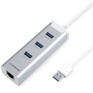 Mbeat Hamilton USB 3.0 3-Port Hub with Gigabit Ethernet