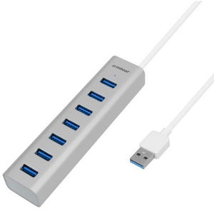 Mbeat MB-HUB768 7-Port USB 3.0 Aluminium Slim Hub - Silver