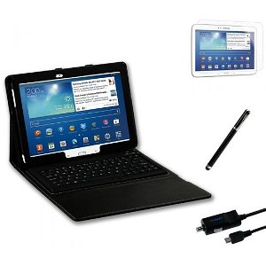 Mbeat MB-TAB3-KIT Keyboard Folio Case and Accessory Kit for 10.1 Inch Samsung Galaxy Tab 3 - Black