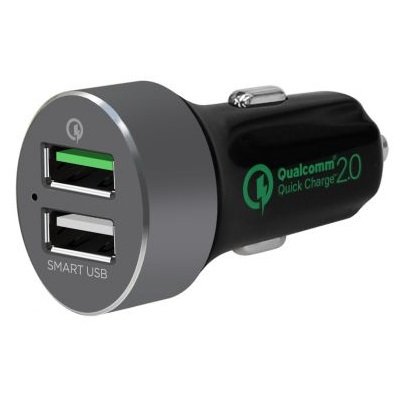 Mbeat QuickBoost S Dual Port Quick Charge 2.0 and Smart USB Car Charger