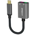Mbeat ToughLink USB-C to 3.5mm Audio and Microphone Adapter - Space Grey