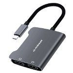 Mbeat ToughLink USB-C to Dual 4K HDMI Adapter - Space Grey