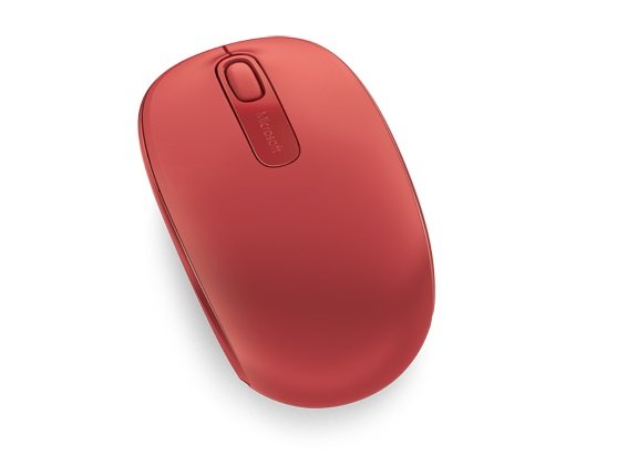 Microsoft 1850 Wireless Optical Mouse - Flame Red