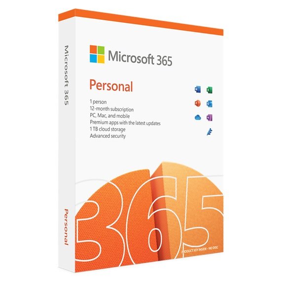 Microsoft 365 Personal 1 Year Subscription for PC & Mac - Retail Pack