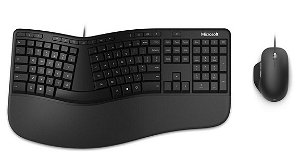Microsoft Ergonomic USB Desktop Keyboard and Mouse Combo - Black