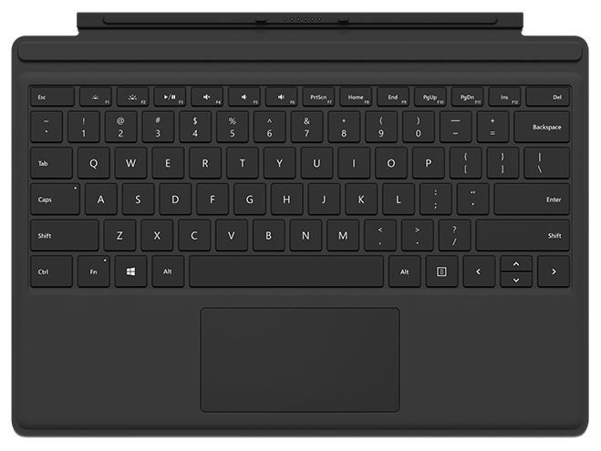 Microsoft Surface Pro Type Keyboard Cover (Black)