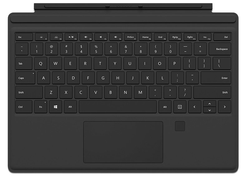 surface pro signature keyboard with fingerprint reader