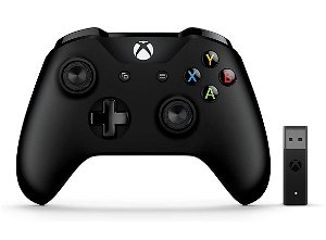 Microsoft Xbox Wireless Controller with Wireless Adapter for Windows 10 - Black