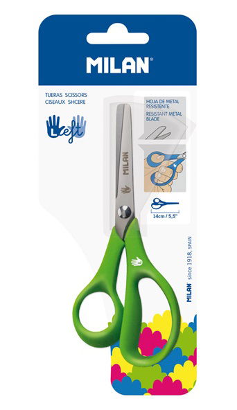 Milan 5.5 Inch Left Hand Scissors - Green