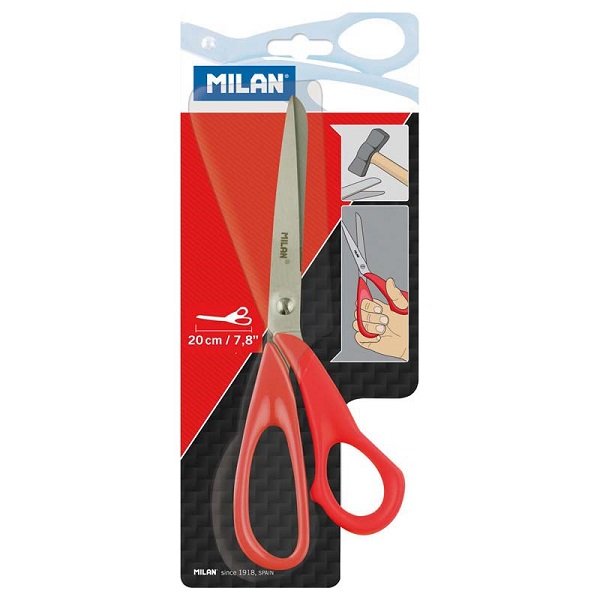 Milan 7.8 Inch Office Scissors - Red