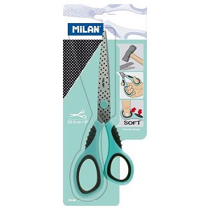 Milan 8 Inch Office Scissors - Turquoise/Dots