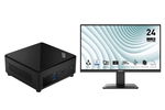 MSI Cubi 5 12M i7-1255U 4.70GHz 16GB RAM 256GB SSD Mini Desktop PC with Windows 11 Pro + MSI Pro 24 Inch MP2412 Monitor + $50 E-Gift Card