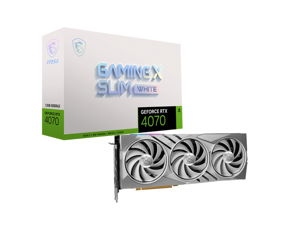 MSI GeForce RTX 4070 Gaming X Slim White 12GB GDDR6X Nvidia Video Card - HDMI, Display Port