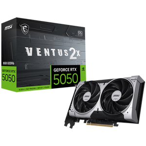 MSI GeForce RTX 5050 8G VENTUS 2X OC 8GB GDDR6 NVIDIA Graphics Card - DisplayPort, HDMI