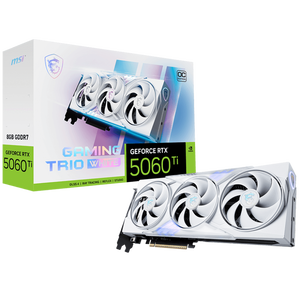 MSI GeForce RTX 5060 Ti 8G GAMING TRIO OC WHITE 8GB GDDR7 NVIDIA Graphics Card - DisplayPort, HDMI