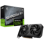 MSI GeForce RTX 5060 TI 8G SHADOW 2X OC PLUS 8GB GDDR7 NVIDIA Graphics Card - DisplayPort, HDMI