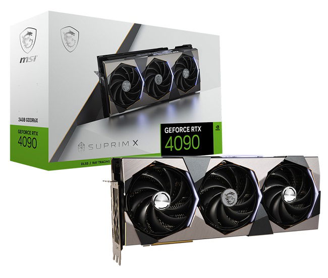 MSI GeForce RTX 4090 Suprim X 24GB GDDR6X Nvidia Graphics Card - DisplayPort, HDMI