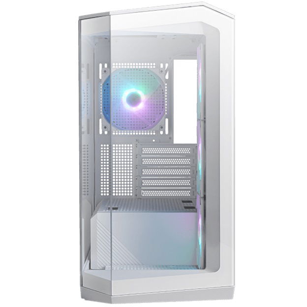 MSI MAG PANO M100R PZ Tempered Glass Micro ATX Tower Case with NO PSU - White