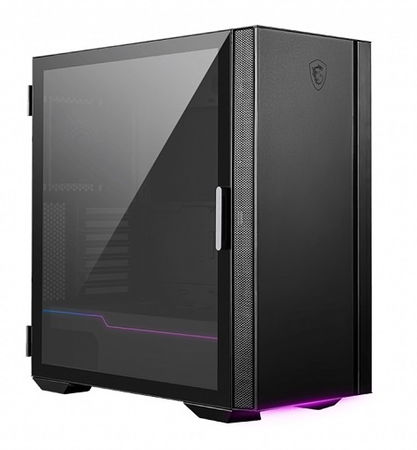 MSI MPG Quietude 100S Mid Tower Case with Tempered Glass Window - Black