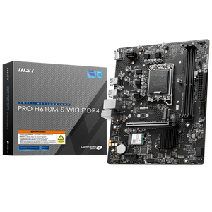 MSI PRO H610M-S WIFI DDR4 Intel LGA1700 H610 mATX Gaming Wi-Fi Motherboard