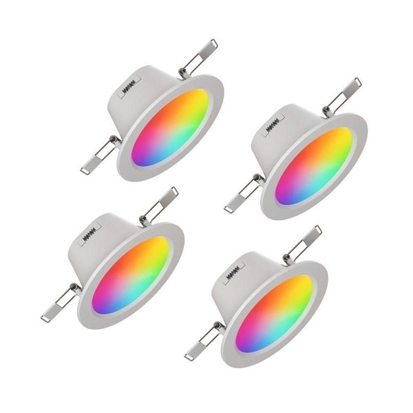 Nanoleaf Essentials Colour Smart LED Downlights (Matter Compatible) – 4 Pack