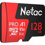 Netac P500 Extreme Pro 128GB UHS-I U3 V30 microSDXC Card with SD Adapter