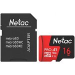 Netac P500 Extreme Pro 16GB UHS-I U3 V10 microSDXC Card with SD Adapter