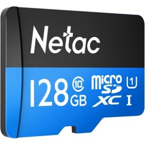 Netac P500 Standard 128GB U1 microSDHC Card with SD Adapter