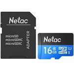 Netac P500 Standard 16GB U1 microSDHC Card with SD Adapter