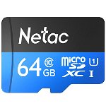 Netac P500 Standard 64GB U1 microSDXC Card with SD Adapter