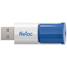 view Netac U182 128GB Retractable USB 3.0 Flash Drive - Blue/White