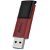 Netac U182 128GB Retractable USB 3.0 Flash Drive - Red/Black
