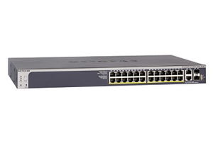 Netgear S3300 24 Port POE Gigabit Stackable Smart Switch with 4X 10G Copper/Fiber Uplinks