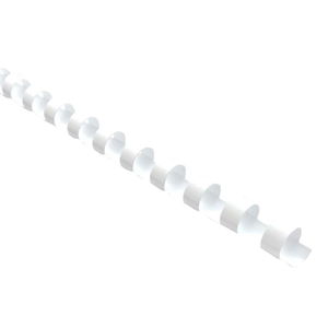 Okin 12mm Plastic Binding Coil White - 100 Pack