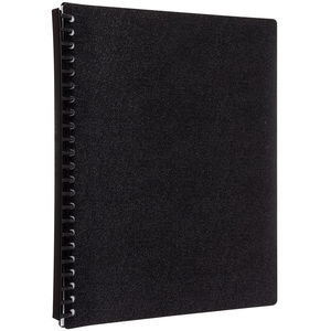 Okin A4 Refillable Display Book Black - 20 Pockets