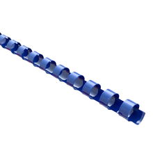 view Okin 8mm Plastic Binding Coil Blue - 100 Pack