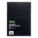 Okin A4 250gsm Binding Covers Black - 100 Pack