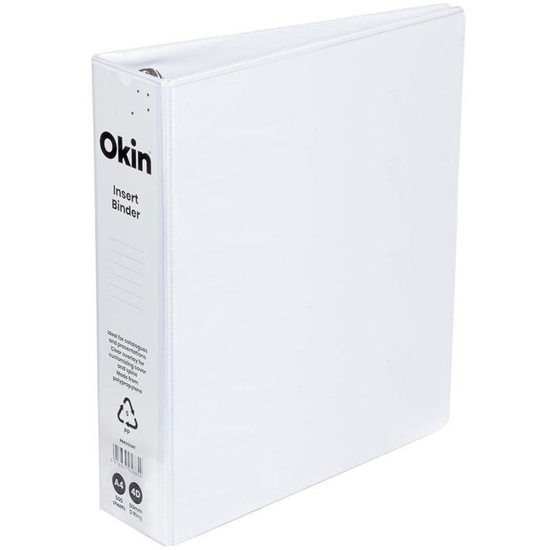 Okin A4 4D 50mm Insert Binder - White
