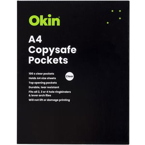 Okin A4 Copysafe Pockets Clear - 100 Pack