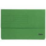 Okin Foolscap Card Document Wallet - Green