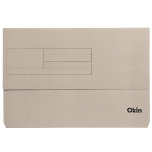 Okin Foolscap Card Document Wallet - Grey