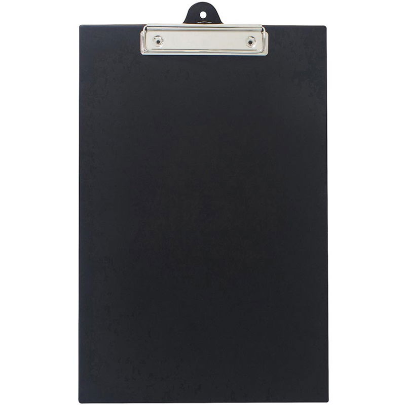 Okin Foolscap PVC Single Clipboard - Black