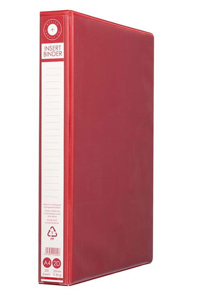 Okin A4 2D 25mm Insert Binder - Red