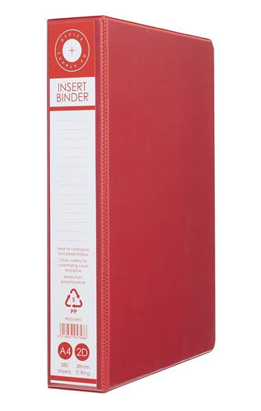 Okin A4 2D 38mm Insert Binder - Red