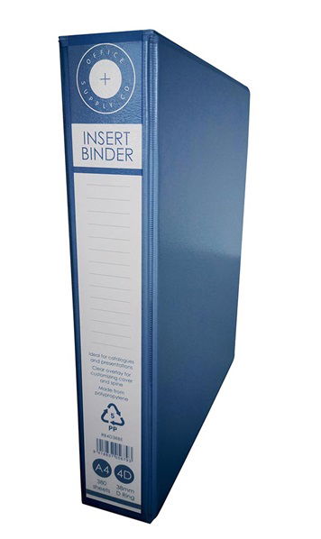 Okin A4 4D 38mm Insert Binder - Blue