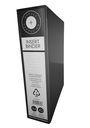 Okin A4 4D 50mm Insert Binder - Black