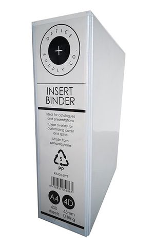 Okin A4 4D 65mm Insert Binder - White