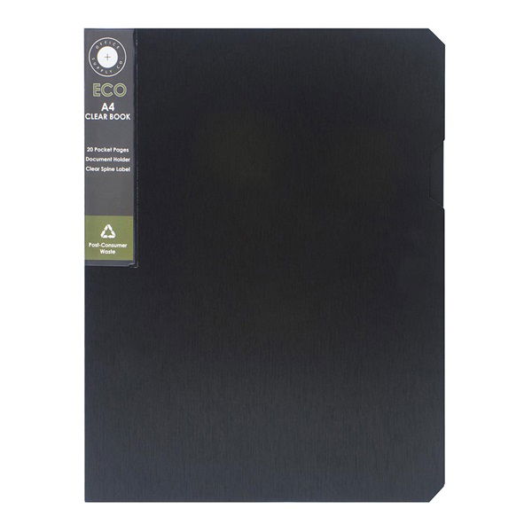 Okin A4 Eco Display Book Black - 20 Pocket