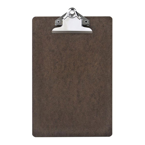 Okin A5 Hardboard Clipboard - Dark Brown